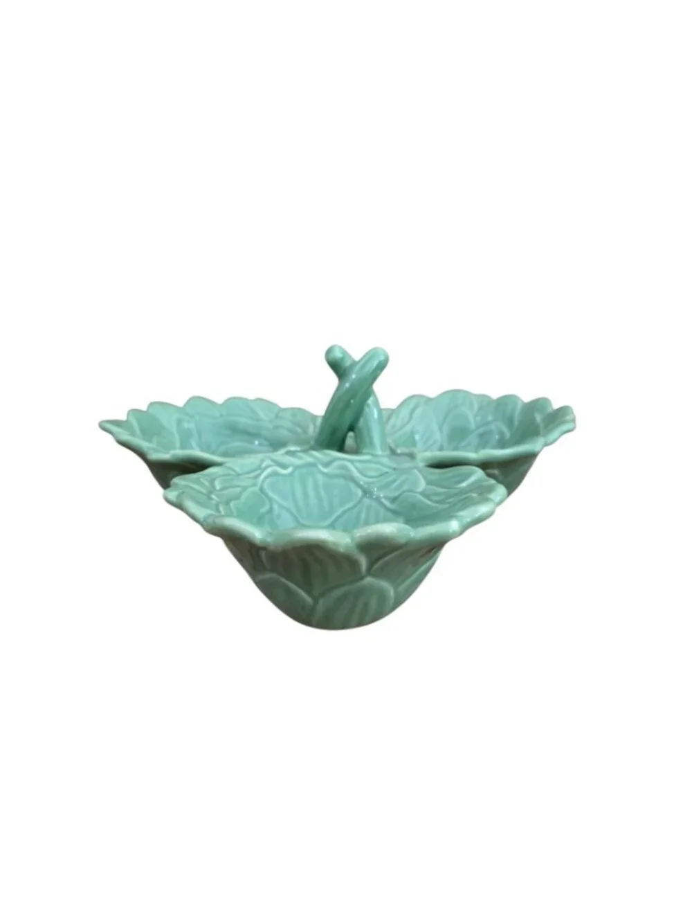 John Derian Target 10oz Artichoke Three Section Stoneware Bowl Thanksgiving New
